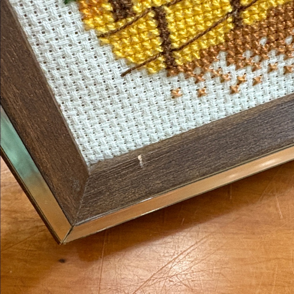 Framed cross stitch art work - Picture 7 of 7